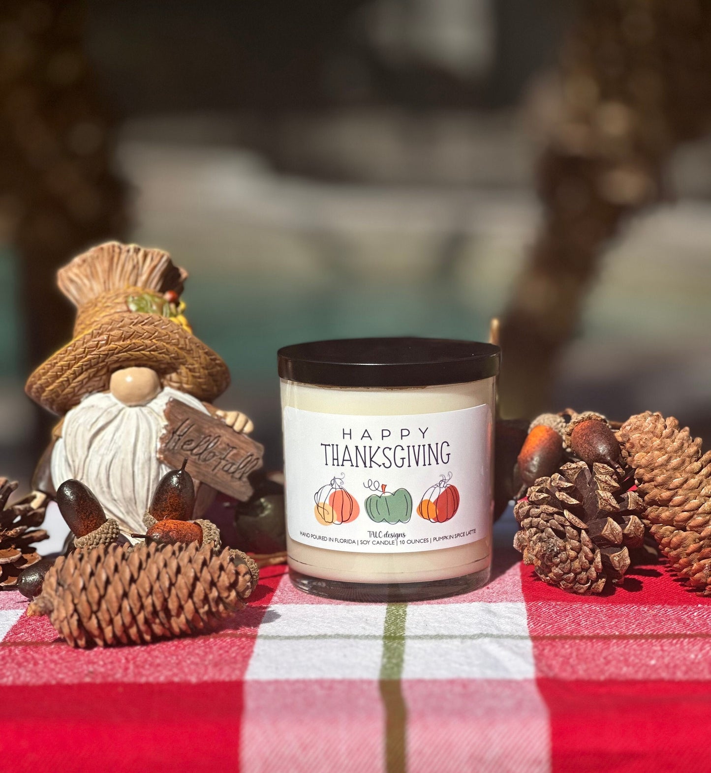Happy Thanksgiving Wooden Wick
