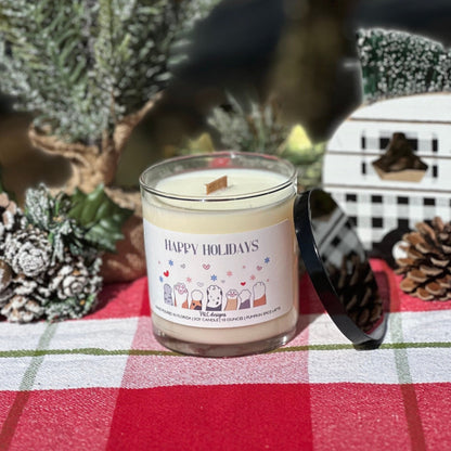 Happy Holidays Cats Wooden Wick