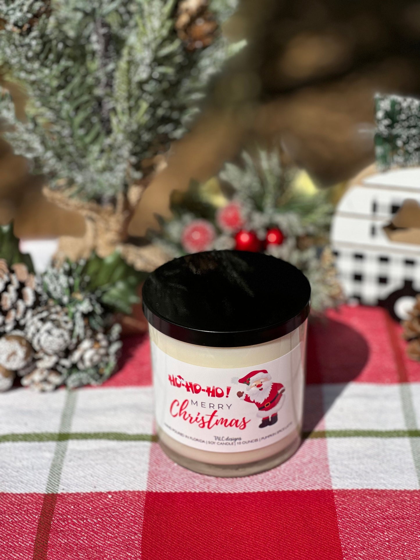 Ho Ho Ho Merry Christmas Wooden Wick